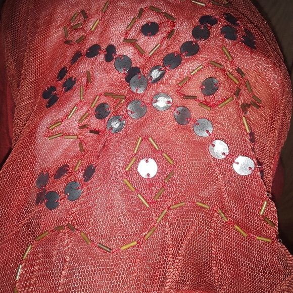 Womans Size Small 0 Red Orange Shirt Top - Picture 4 of 6